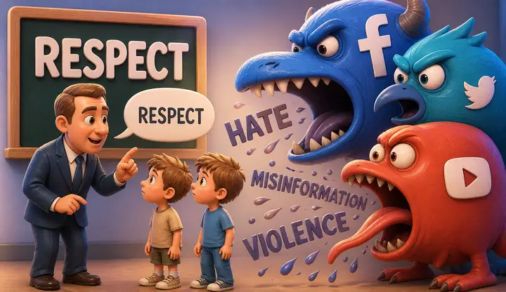 Political cartoon concepts depicting the UK Government's efforts and challenges in addressing violence against women and girls, including investment in support services, education to prevent violence, legislative proposals, and ongoing reviews.